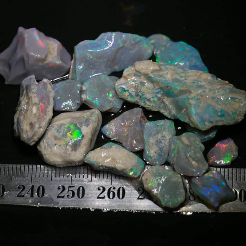 87 ct rough opal parcel 16pc for intermediate opal cutters