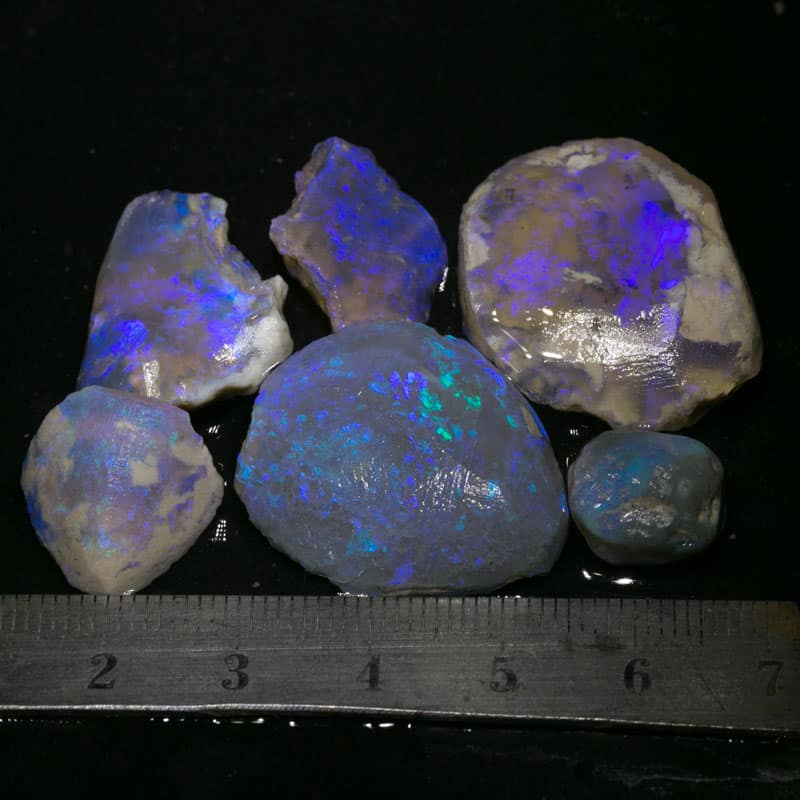87 ct rough opal parcel 6 pieces