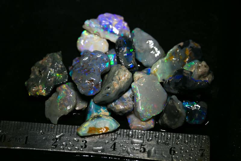 92 ct rough opal parcel 23pc intermediate cutter