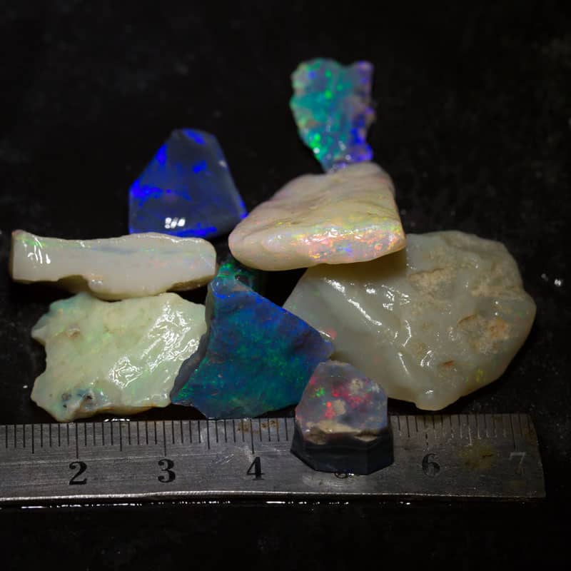 92 ct rough opal parcel 9 pieces