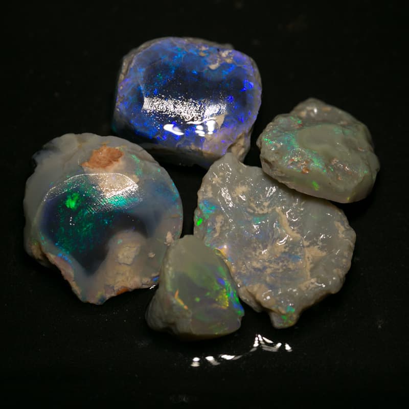93 ct rough opal parcel 5 pieces