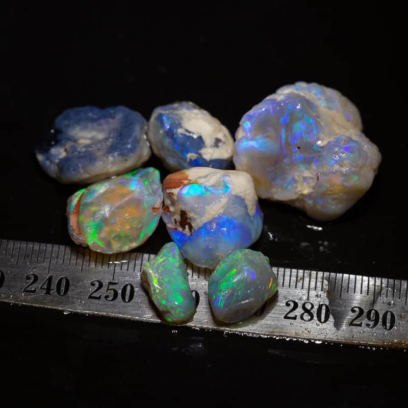 93 ct rough opal parcel 7 pieces