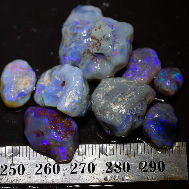 99 ct rough opal parcel 8 pieces