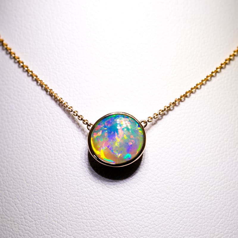 Johanna Necklace 18kt Rose Gold with 1.53ct Crystal Opal