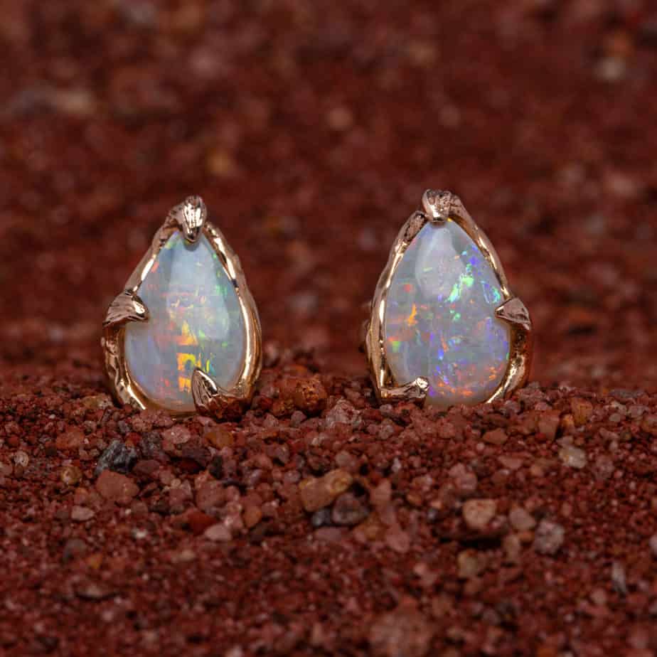 Kindred Crystal Opal Earrings 18kt Rose Gold