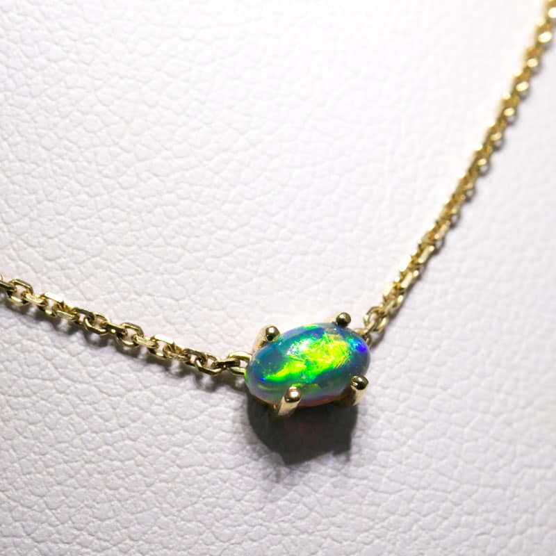 Ruthie 18kt Gold Necklace with 0.51ct Black Opal