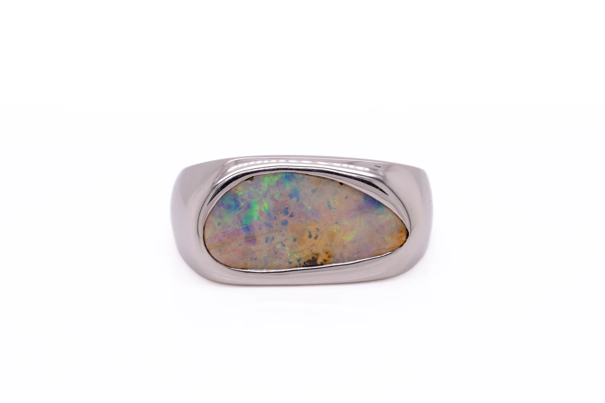 Sterling Silver 4.30 ct Boulder Opal Ring