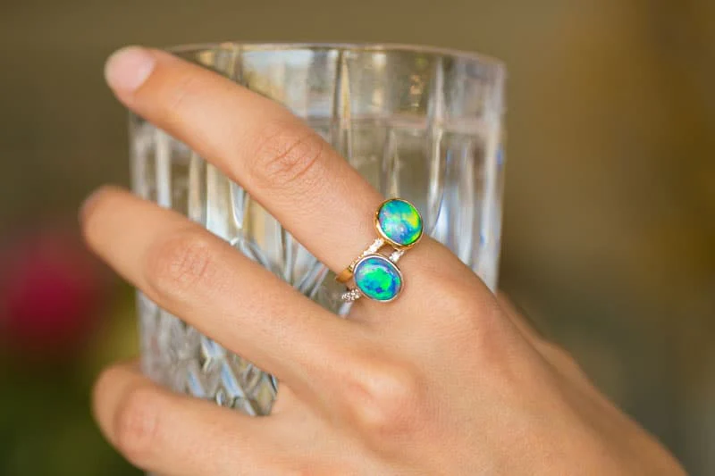 Tatiana 18kt White Gold Diamond and 2.15ct Black Opal Ring - Image 4