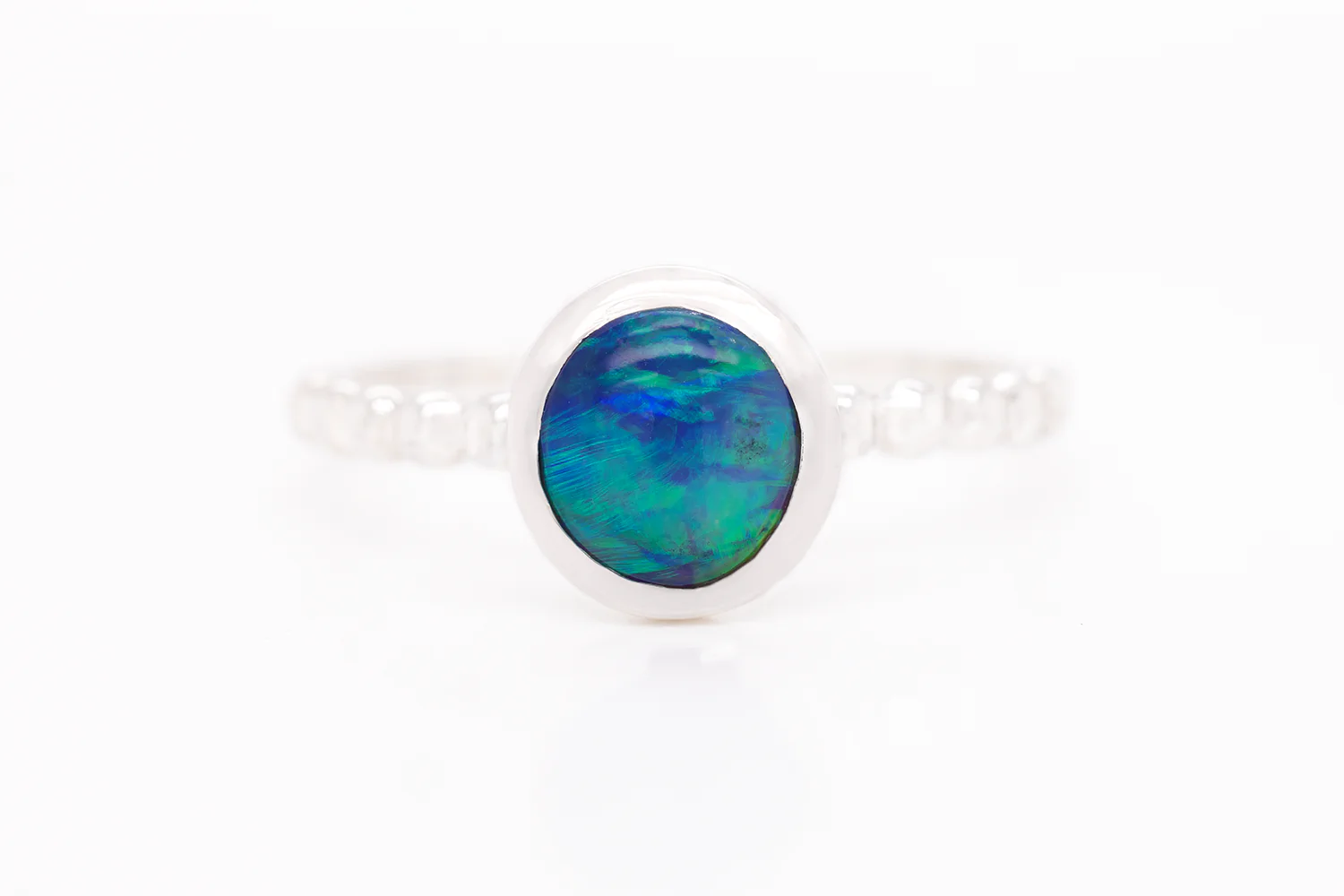 Tatiana Ring Sterling Silver with 1.11ct Dark Opal