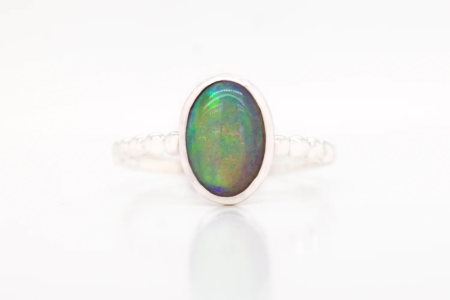 Tatiana Ring Sterling Silver with 1.31ct Crystal Opal