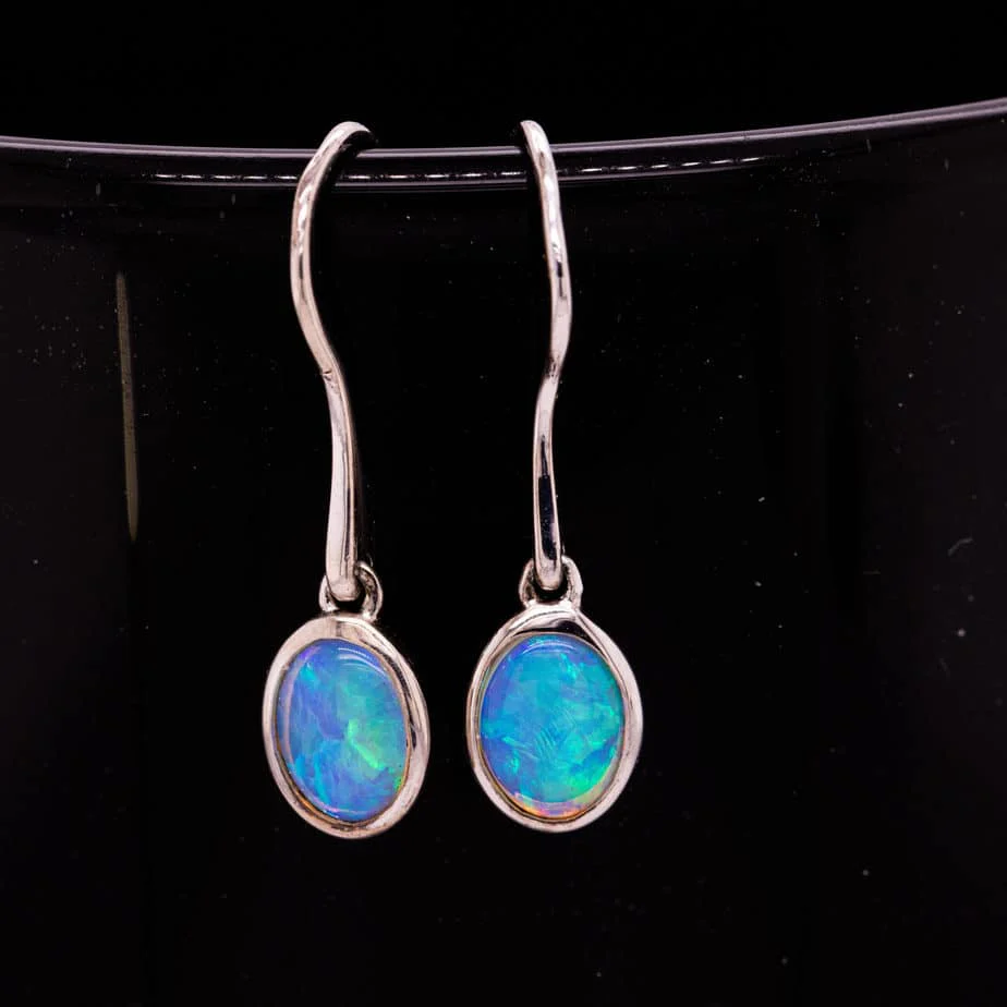 Valentina Sterling Crystal Opal Earrings 2.0Ct